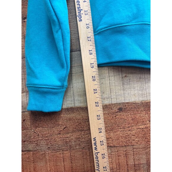 Victorias Secret PINK Blue Off-Shoulder Sweatshirt Size S - Picture 3 of 5